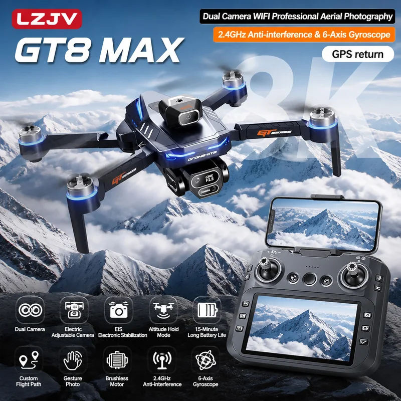 Drone Kit Professional - طائرة بدون طيار GT8 ماكس قابلة